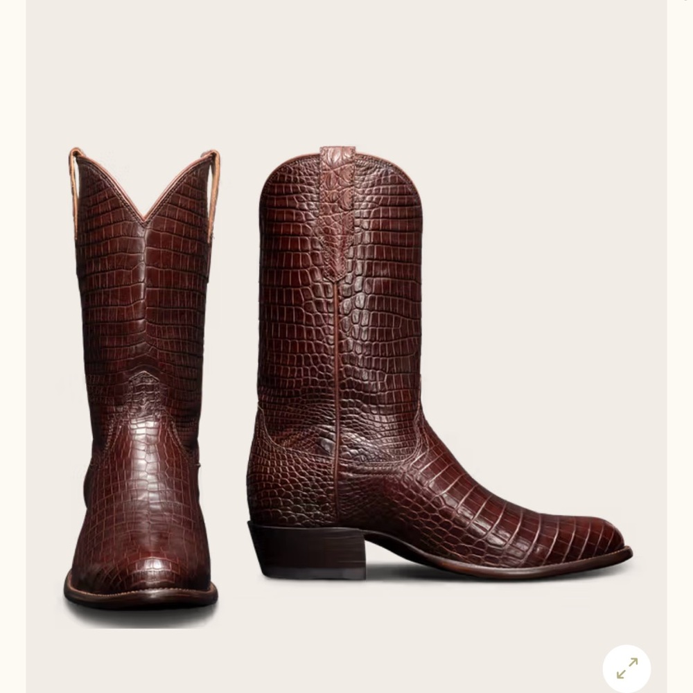 Tecovas Dark Brown Crocodile Boots